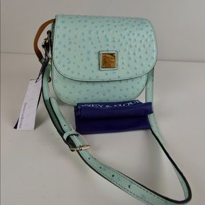 Dooney & Bourke Ostrich Saddle Crossbody Bag NWT